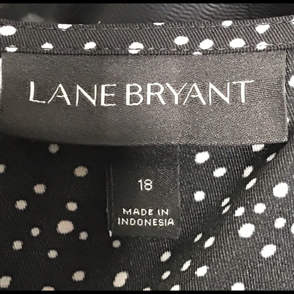 Lane Bryant Cold Shoulder Black Polka Dot Top-18 - Picture 12 of 14
